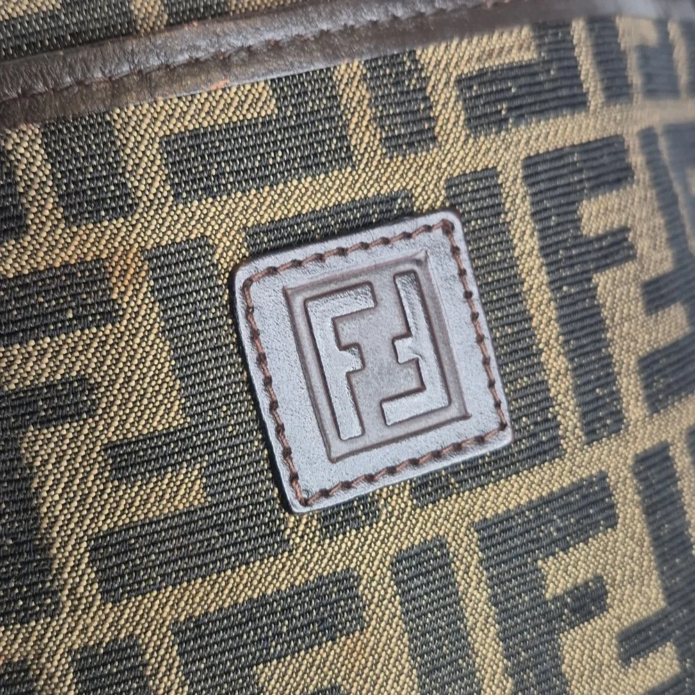 Fendi Vintage Brown Monogram Messenger Bag UNISEX w/Dust Bag & COA